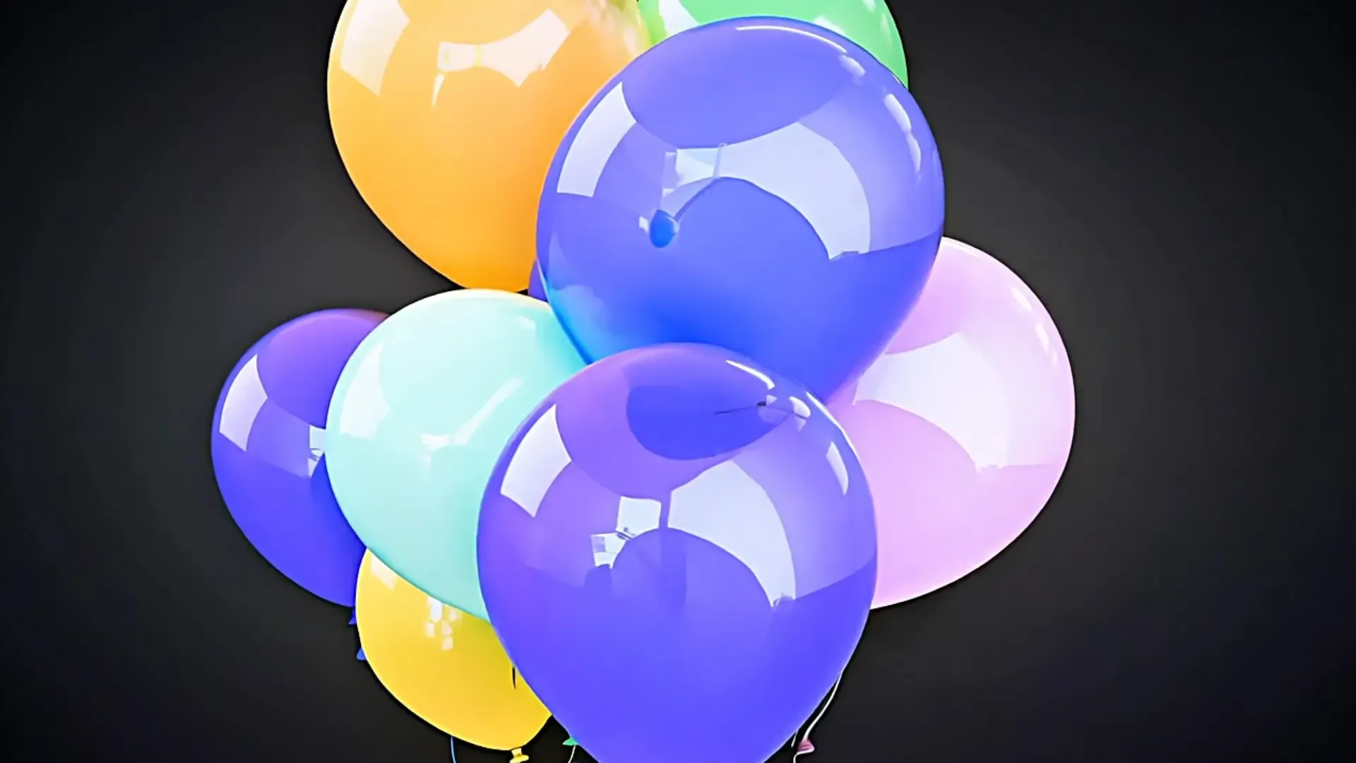 Colorful Balloon Overlay for Celebratory Event Promo